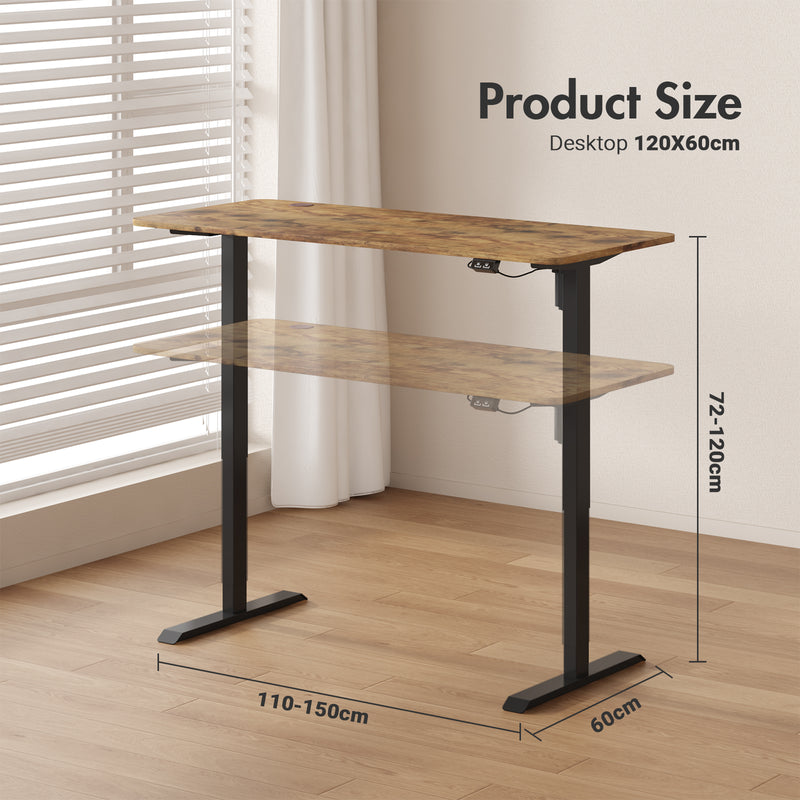 Advwin Electric Adjustable Height Standing Desk 120cm