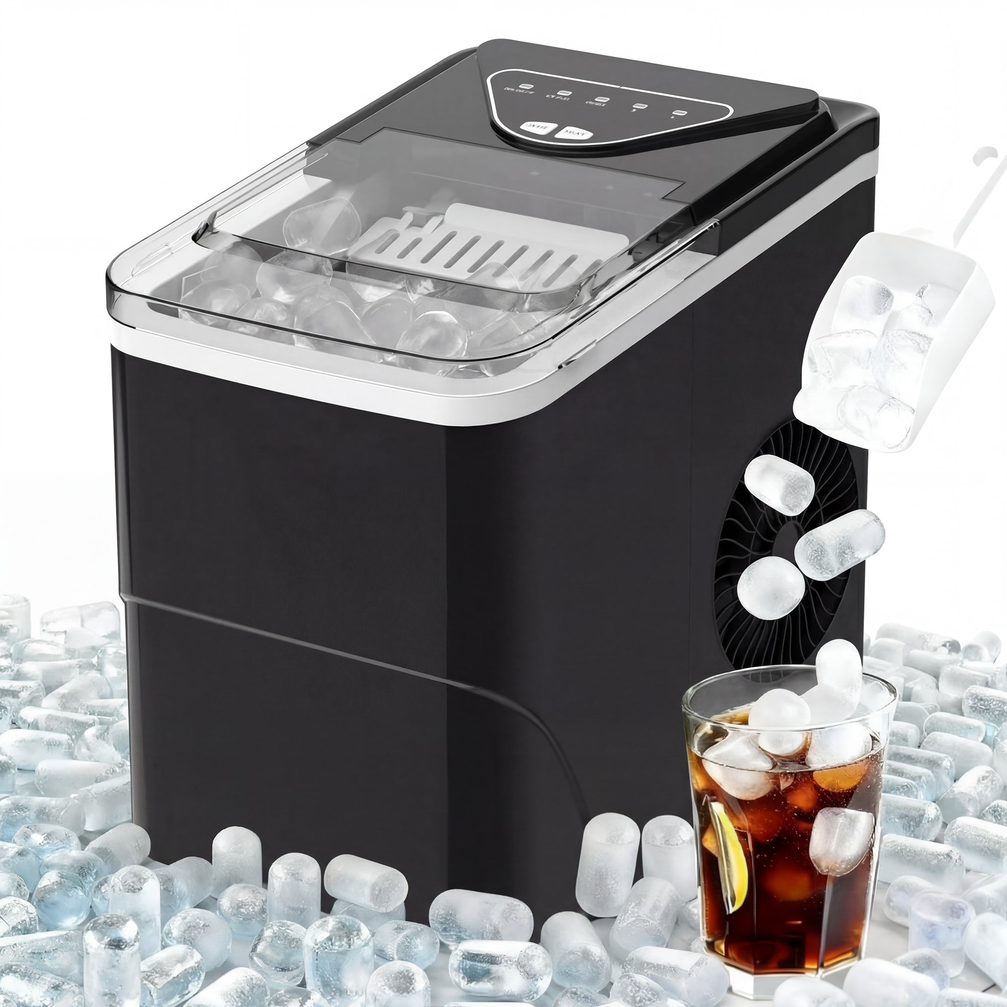 Advwin 2L 12KG Ice Makers Self-Cleaning Ice Machine Ice Making Bar