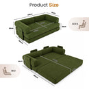 Advwin 5-in-1 Convertible Folding Loveseat Sofa Bed
