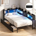 Advwin King Single Corner Bed Frame with Storage Drawers