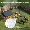 Advwin Large Metal Chicken Coop Run w/ Waterproof Cover