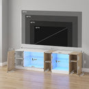Advwin 160cm LED TV Unit with Adjustable Glass Shelves