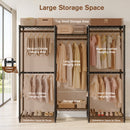 Advwin Portable Wardrobe w/ 5 Hang Rods & 6 Shelves