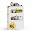 Advwin 4 in 1 Plastic Cat House with Scratching Board