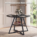 Advwin 107cm Round Dining Table 4-6 Seater