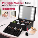 Advwin Makeup Bag with Tempered LED Mirror