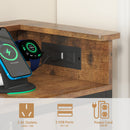 Advwin Narrow Console Table with and Charging Station