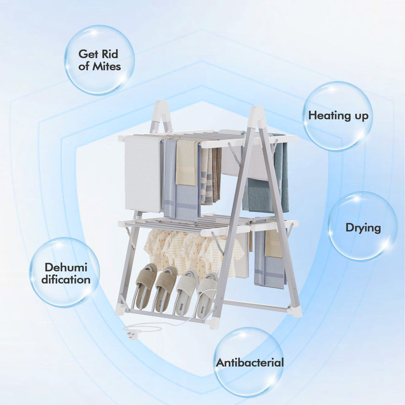 Advwin 2 Tier Freestanding Electric Heated Towel Rail