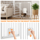 Advwin Metal Pet Safety Gate with Cat Door