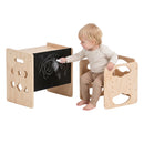 Advwin Kids Weaning Table & Chair Set with Chalkboard