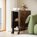 Advwin 140cm Folding Dining Table Drop Leaf Rustic