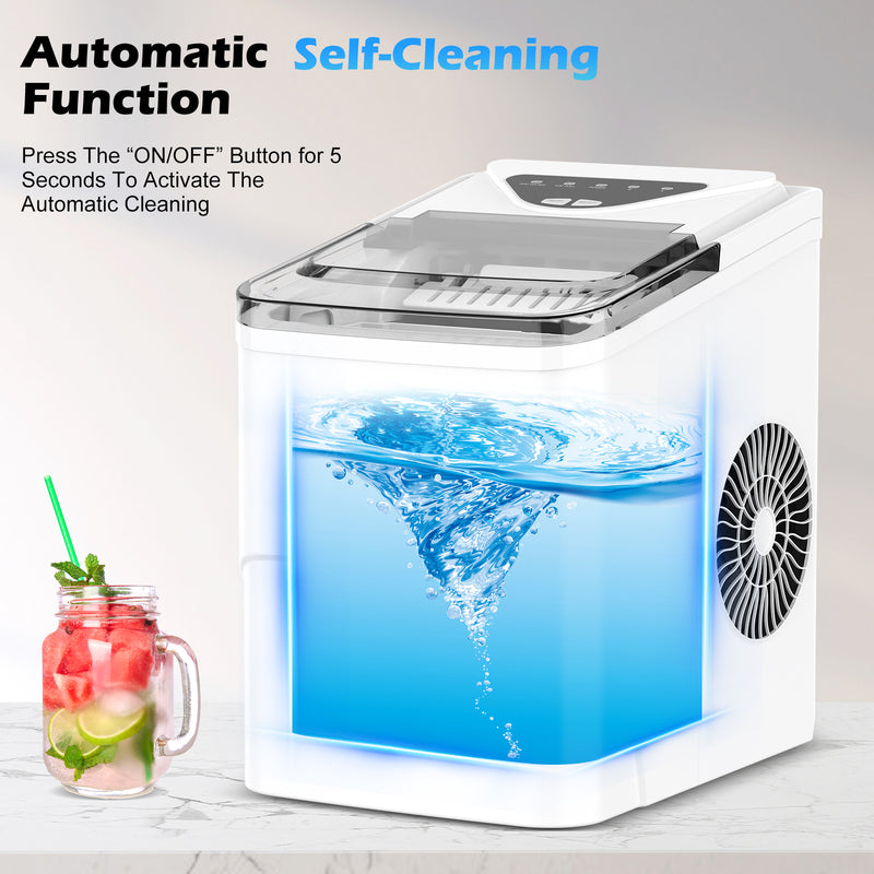 Advwin 12KG Countertop Ice Maker Self-Cleaning Ice Machine