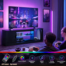 Advwin 145cm LED TV Unit with Adjustable Glass Shelves