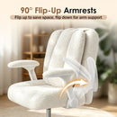 Advwin Teddy Cross Legged Office Chair w/ Footrest & Wheels