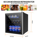 Advwin 46L Bar Fridge Glass Door Mini Fridge Refrigerator