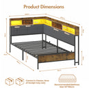 Advwin King Single Corner Bed Frame