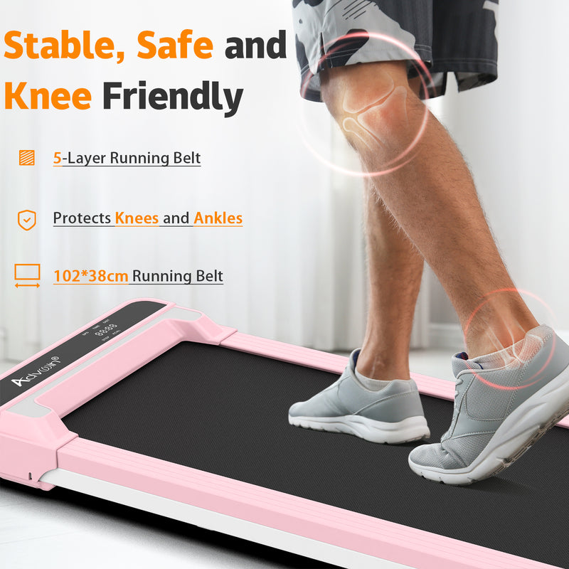 Advwin Walking Pad Under Desk Treadmill for Home Pink(Pre_Order)