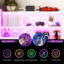 Advwin U Shaped Gaming Desk with LED Lights 164cm