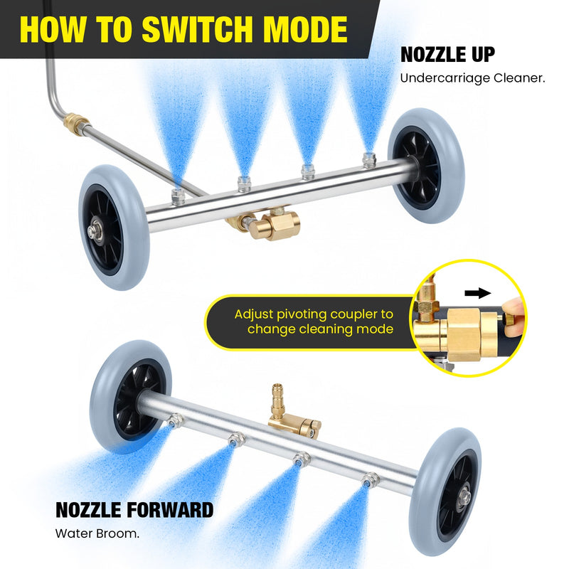Advwin 2-in-1 Pressure Washer Surface Cleaner 16"