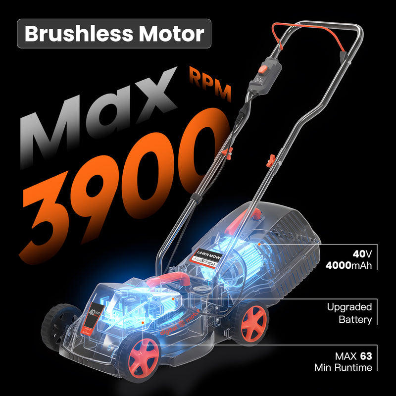 Advwin 40V Rechargeable Lawn Mower with Height Adjustment