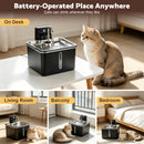 Advwin 3.5L Stainless Steel Cat Water Fountain Faucet Design