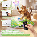 Advwin 3-in-1 Interactive Cat Toy w/ Butterfly & Feather Wand