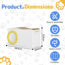 Advwin Plastic Cat House with Scratching Board