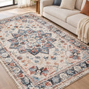 Advwin Large Vintage Thick Floor Rug Red & Blue