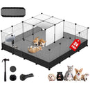 Advwin Small Animal Playpen with Doors & Waterproof Mat