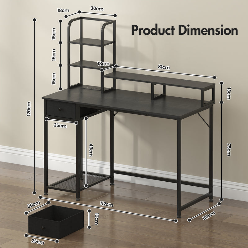 Advwin Reversible LED Gaming Desk