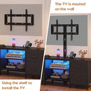 Advwin 130cm LED TV Cabinet with Adjustable Mount