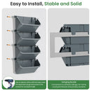 Advwin Wall Mounted Vertical Planter 4 Pots