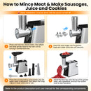 Advwin 8-IN-1 Electric Cheese Grater Multi Meat Grinder