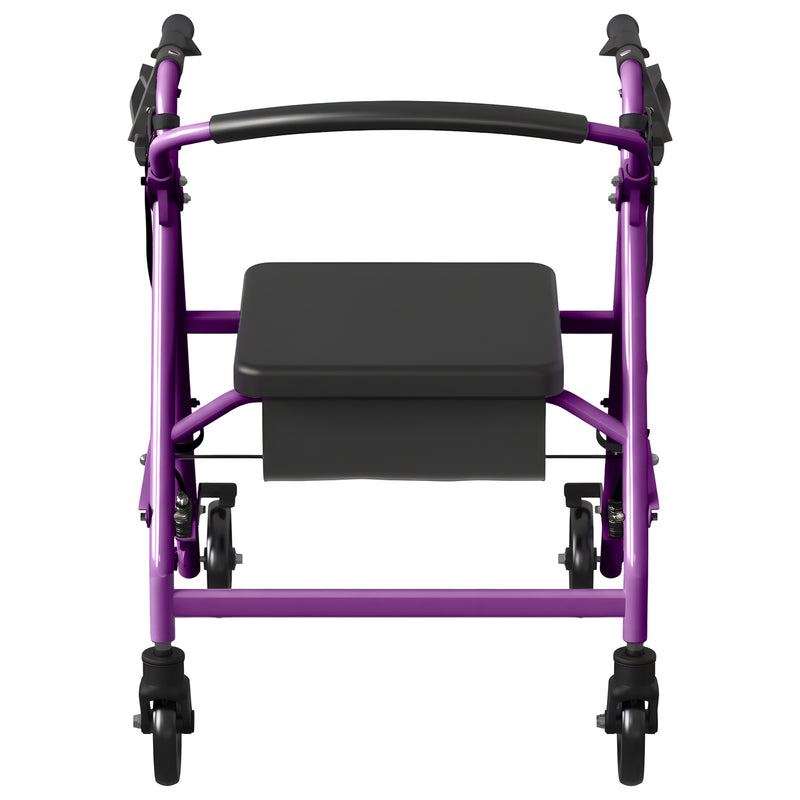 Advwin 4 Wheels Rollator Walker with Dual Brake System