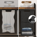 Advwin 4 Section Rolling Laundry Basket with Storage Shelf