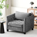 Advwin Modern 1 Seater Sofa Chenille Fabric Armchair