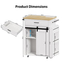 Advwin Kitchen Island Cart on Wheels with Power Outlet