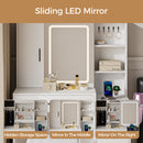 Advwin Dressing Table Stool Set with Mirror