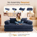 Advwin Folding Sofa Bed Convertible Floor Loveseat Sofa (Pre-Order)