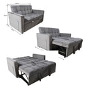 Advwin 3-in-1 Convertible Velvet Sofa Bed with Storage