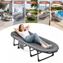 Advwin Folding Camping Cot w/ 6-Position Adjustable Backrest