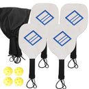 Advwin Wood Pickleball Paddle Set of 4 with 4 Balls and 1 Carry Bag