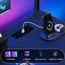 Advwin 120cm LED Gaming Desk w/ Movable Monitor Stand