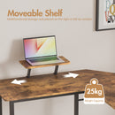 Advwin L-Shaped Corner Desk with Laptop Stand