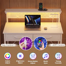 Advwin 80cm Small Desk w/ Monitor Stand & Pegboard