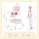 Advwin 3-in-1 Folding Baby High Chair Toddler Feeding Chair