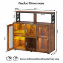 Advwin Sideboard Buffet Cabinet with LED Lights