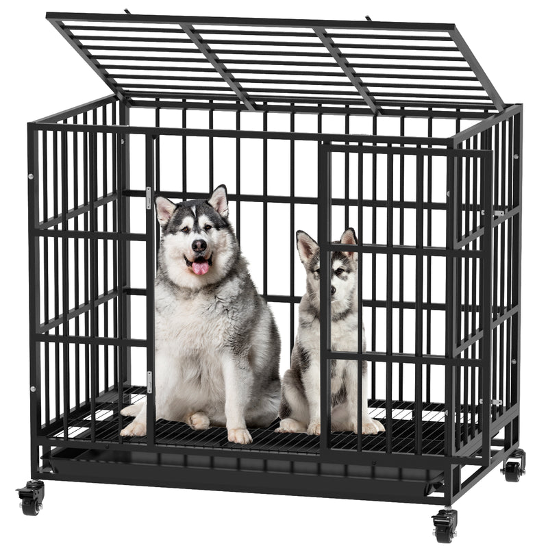 Advwin Heavy Duty Dog Crate Metal Pet Kennel