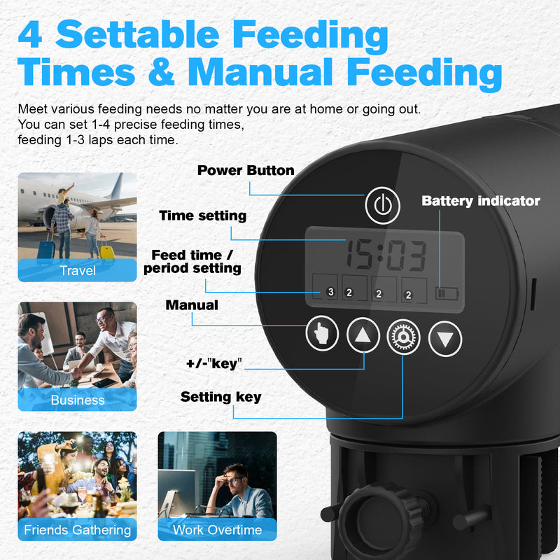 Advwin Automatic Fish Feeder Timer USB Rechargeable(Pre-order)