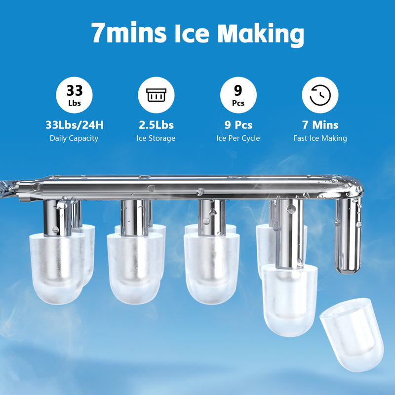 Advwin 3-in-1 Dispenser with Built-In Ice Maker